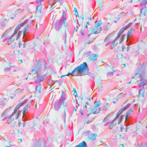 Sommersweat Modal - "Angelina" Aquarell - pink / blau