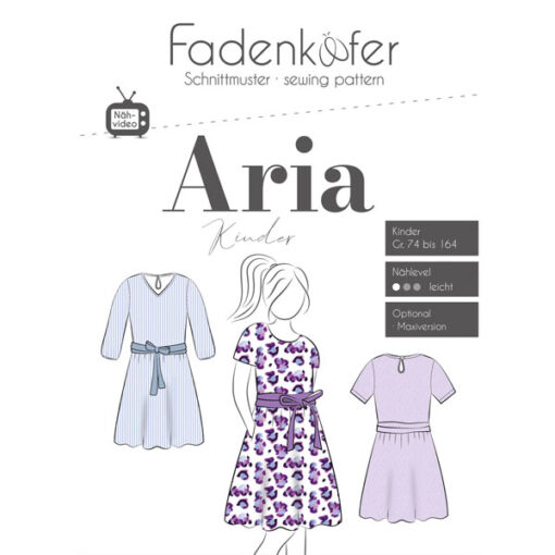 Papierschnittmuster Aria Kleid Kinder Gr 74-164 - Fadenkäfer