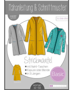 Papierschnittmuster Basic Strickmantel Gr 32 - 58 - Ki-ba-doo