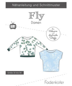 Papierschnittmuster Shirt Fly Damen Gr 32-58 - Fadenkäfer