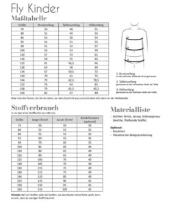 Papierschnittmuster Fly Shirt Kinder Gr 74-164 - Fadenkäfer