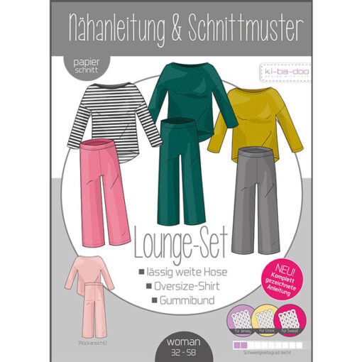 Papierschnittmuster Lounge Set Gr 32 - 58 - Ki-ba-doo