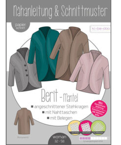 Papierschnittmuster Mantel Berit Gr 32 - 58 - Ki-ba-doo