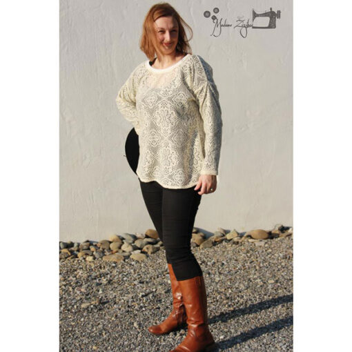 Papierschnittmuster Pullover Casual Oversize Damen Gr. 32 - 58 - Fadenkäfer
