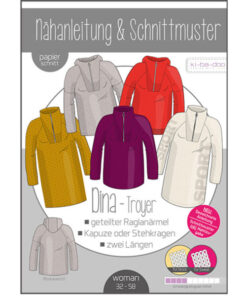 Papierschnittmuster Shirt/Troyer Dina Set Gr 32 - 58 - Ki-ba-doo