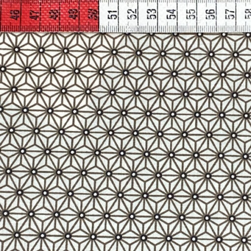 beschichtete Baumwolle - "Luna" gemometrischer Stern - natur / beige