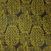 beschichtete Baumwolle - "Leona" Ananas - schwarz / gelb
