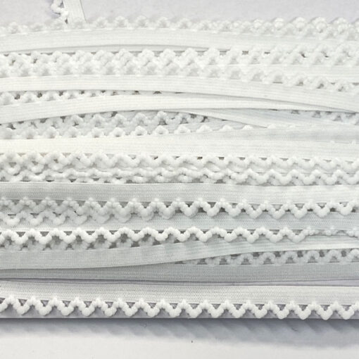 Wäschespitze 10 mm - Bogen - weiss