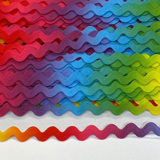 Zackenlitze 6 mm - Regenbogen
