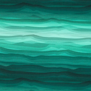 Sweat angeraut - "Wavy stripes" by lycklig design - petrol / mint