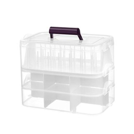 Zubehörbox mit 3 Lagen und Garn Organizer