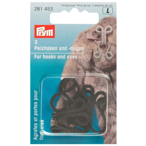 Prym 261453 Pelzhaken und Augen - schwarz