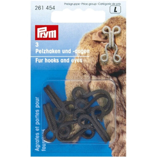 Prym 261454 Pelzhaken und Augen - braun