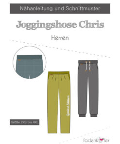 Papierschnittmuster Jogginghose Chris Herren Gr 2XS - 4XL - Fadenkäfer