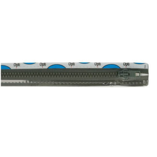 Krampenreissverschluss 5 mm OPTI - teilbar - mittelgrau 70 cm