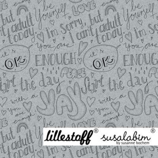 Sommersweat "Sulsalabims It's OK " Lillestoff - hellgrau