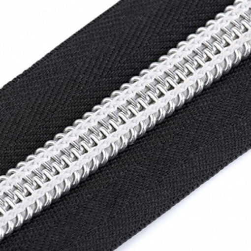 Reissverschluss 10 mm - schwarz / silber