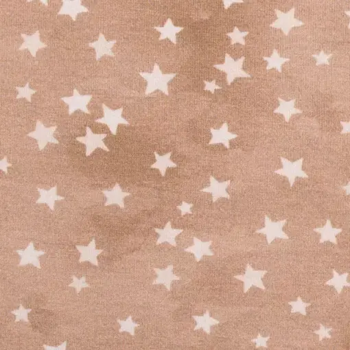 Jersey Baumwolle - "Panda" - Sterne - beige