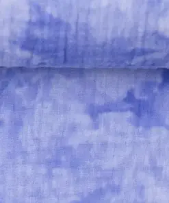 Double Gauze "Jakob" uni Batik - blau