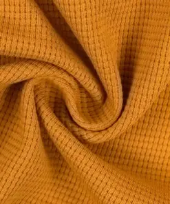 Waffeljersey Baumwolle - "Clarissa" - uni ocker