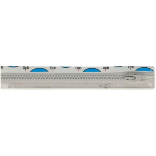 Krampenreissverschluss OPTI 5 mm - teilbar - lichtgrau 55 cm