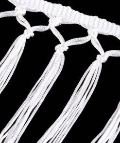 Fransenborte 25 cm - weiss