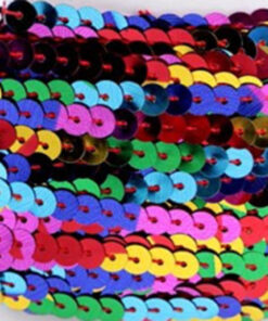 Pailettenband 6 mm - regenbogen