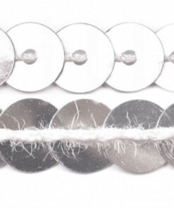 Pailettenband 6 mm - silber