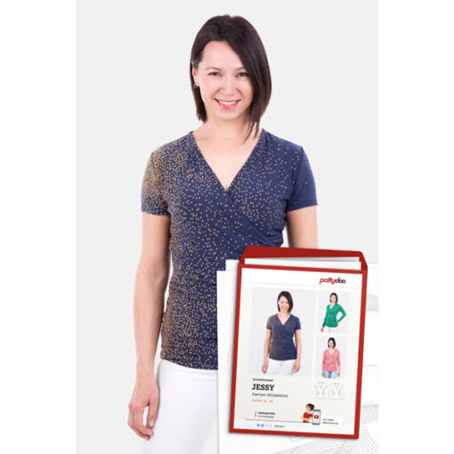 Papierschnittmuster Wickelshirt "Jessy" Damen Gr 32-54 - Pattydoo