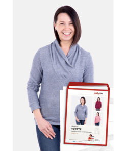 Papierschnittmuster Pullover mit Schlakragen "Yvette" Damen Gr 32-54 - Pattydoo