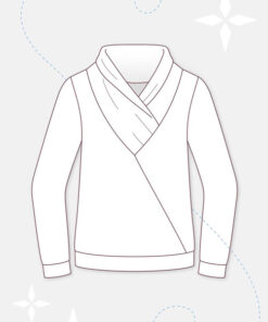 Papierschnittmuster Pullover mit Schlakragen 
