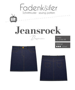 Papierschnittmuster Jeansrock Gr. 32 - 58 - Fadenkäfer