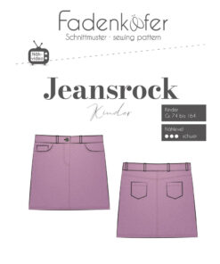 Papierschnittmuster Jeansrock Gr. 74 - 164 - Fadenkäfer