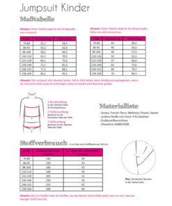 Papierschnittmuster Jumpsuit Kinder 74 - 164 - Fadenkäfer