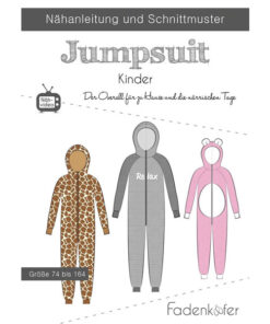 Papierschnittmuster Jumpsuit Kinder 74 - 164 - Fadenkäfer