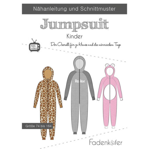 Papierschnittmuster Jumpsuit Kinder 74 - 164 - Fadenkäfer
