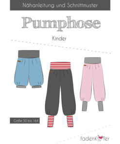 Papierschnittmuster Pumphose Kinder Gr 50 - 174 - Fadenkäfer
