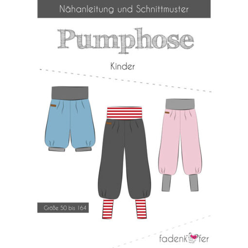 Papierschnittmuster Pumphose Kinder Gr 50 - 174 - Fadenkäfer