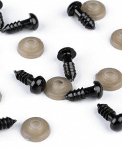 Sicherheitsaugen 8 mm (Paar) - schwarz
