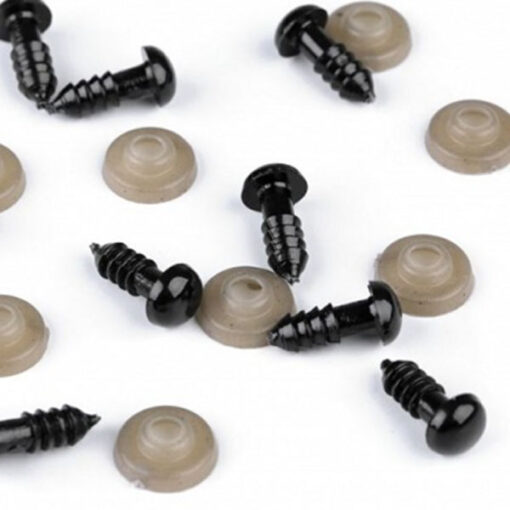 Sicherheitsaugen 8 mm (Paar) - schwarz