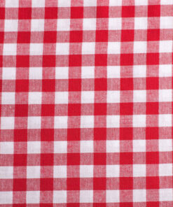 Baumwolle - Karo 10 mm rot / weiss