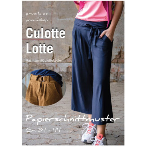 Papierschnittmuster Hose "Culotte Lotte " 34-44 - Prülla