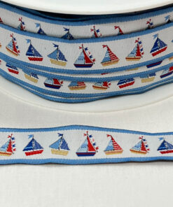 Webband Acufactum Segelboote - blau