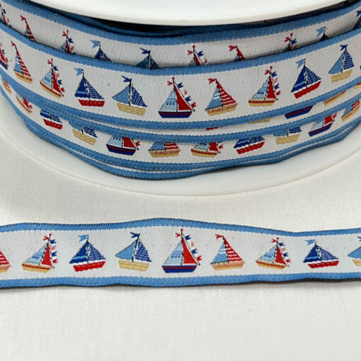 Webband Acufactum Segelboote - blau