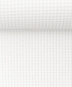 Waffeljersey Baumwolle - "Laura" - weiss