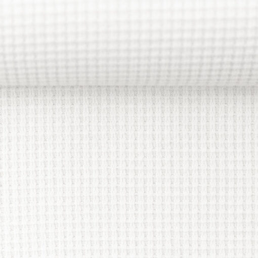 Waffeljersey Baumwolle - "Laura" - weiss
