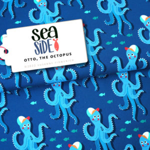 Biobaumwolljersey Albstoffe / Hamburger Liebe - "Otto the Octopus" - blau