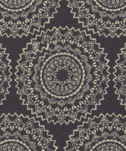beschichtete Baumwolle Ornamente - dunkelblau / weiss matt