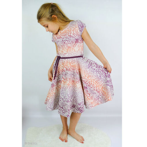 Jersey Baumwolle - "Breeze" by bienvenido colorido - bordeaux/orange/lila