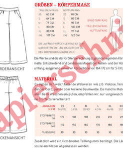 Papierschnittmuster "Frau Hedda" Hose Gr 146 - 52 - Studio Schnittreif